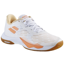 CHAUSSURES BABOLAT SHADOW TOUR 5 BLANC / SAUMON FEMME