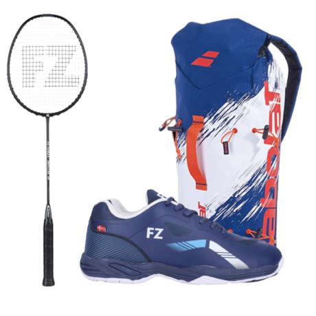 PACK : FZ FORZA IMPULSE 10 + FZ FORZA BRACE V2 HOMME + BABOLAT SLING BLEU ET BLANC