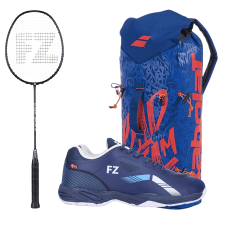 PACK : FZ FORZA IMPULSE 10 + FZ FORZA BRACE V2 HOMME  + BABOLAT SLING BLEU ET ROUGE