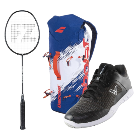 PACK : FZ FORZA IMPULSE 10 + CHAUSSURES VICTOR VG1 + BABOLAT SLING BLEU ET BLANC