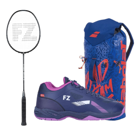 PACK : FZ FORZA IMPULSE 10 + FZ FORZA BRACE V2 FEMME + BABOLAT SLING BLEU ET ROUGE