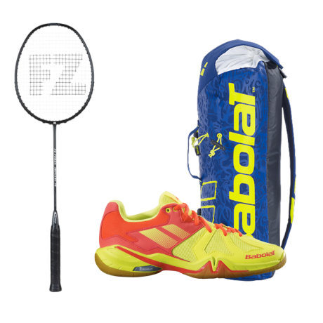 PACK : FZ FORZA IMPULSE 10 + BABOLAT SPIRIT JAUNE + BABOLAT SLING BLEU ET JAUNE