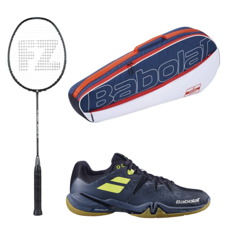 PACK : FZ FORZA IMPULSE 10 + BABOLAT SPIRIT NOIR ET JAUNE + BABOLAT RH X3 ESSENTIAL