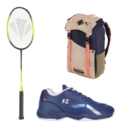 PACK : CARLTON 1500 THUNDER SHOW + FZ FORZA BRACE V2 HOMME + BABOLAT AXS BEIGE