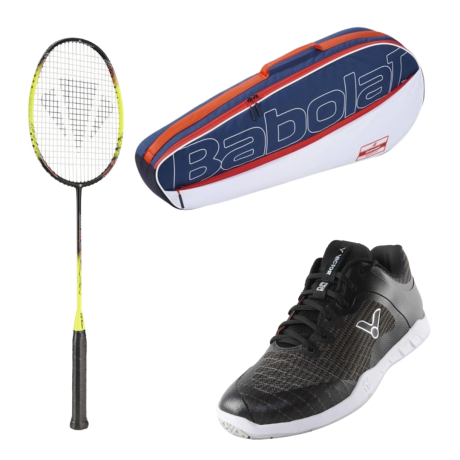 PACK : CARLTON 1500 THUNDER SHOW + CHAUSSURES VICTOR VG1 + BABOLAT RH X3 ESSENTIAL