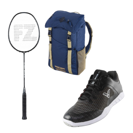 PACK : FZ FORZA IMPULSE 10 + CHAUSSURES VICTOR VG1 + BABOLAT AXS BLEU