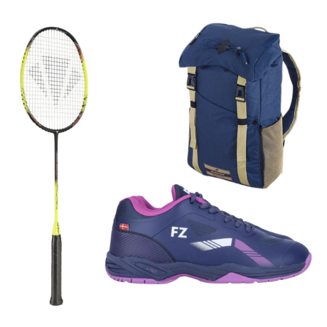 PACK : CARLTON 1500 THUNDER SHOW + FZ FORZA BRACE V2 FEMME + BABOLAT AXS BLEU