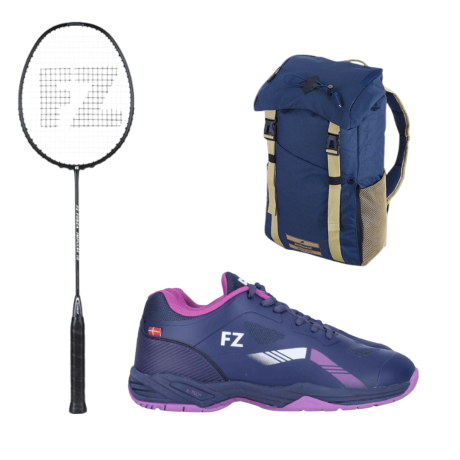 PACK : FZ FORZA IMPULSE 10 + FZ FORZA BRACE V2 FEMME + BABOLAT AXS BLEU